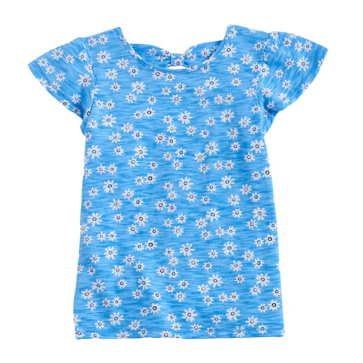 Girls 4-10 Jumping Beans&reg; Flutter Cross-back Tee, Size: 10, Med Blue