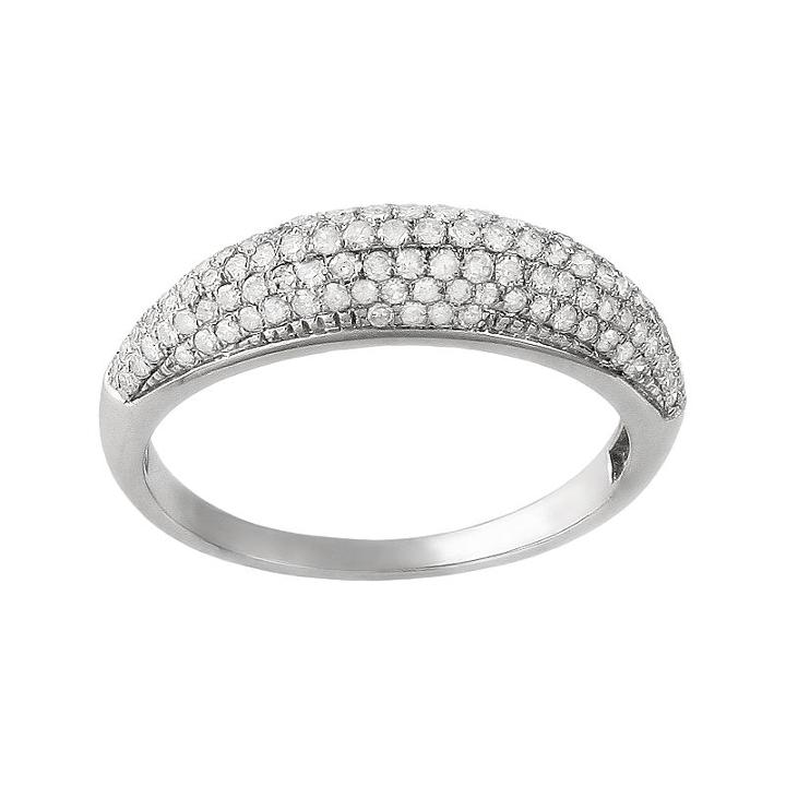 10k White Gold .47-ct. T.w. Diamond Ring, Women's, Size: 7