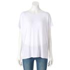 Women's Apt. 9&reg; Solid Dolman Tee, Size: Small, White
