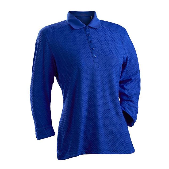 Women's Nancy Lopez Grace 3/4-sleeve Golf Polo, Size: Small, Grey
