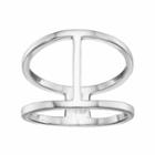 Primrose Sterling Silver Openwork Geometric Ring, Women's, Size: 7, Grey