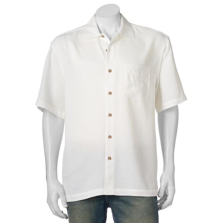 Big & Tall Batik Bay Casual Button-down Shirt, Men's, Size: L Tall, Natural