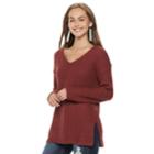 Juniors' Pink Republic Cutout Back Sweater, Teens, Size: Large, Dark Brown