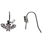 Lc Lauren Conrad Filigree Bat Earrings, Women's, Black