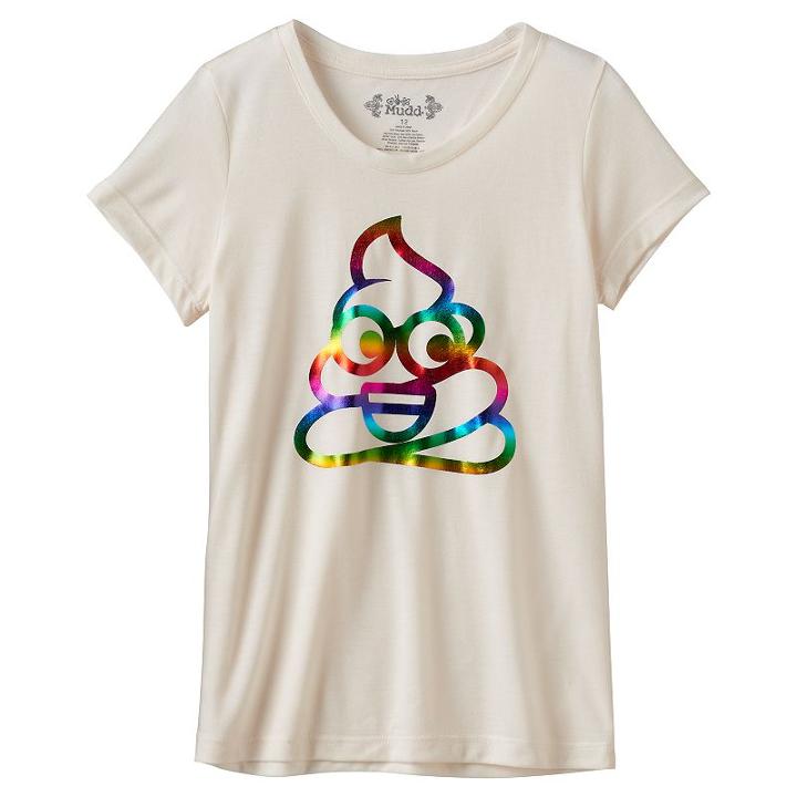 Girls 7-16 Mudd&reg; Raw Edge Scoopneck Graphic Tee, Girl's, Size: 14, White Oth