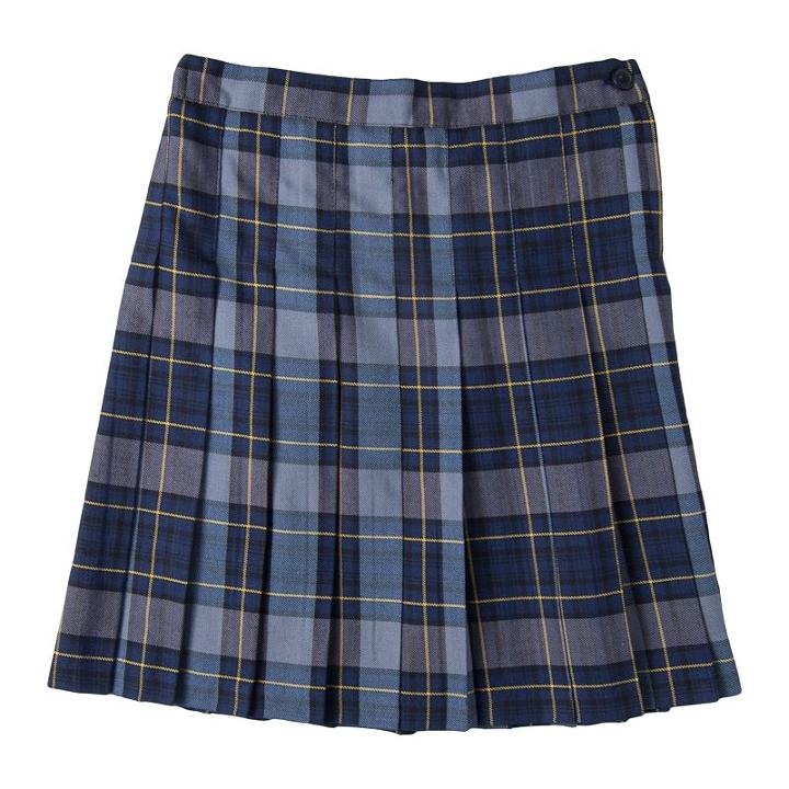Girls 4-16 Chaps School Uniform Plaid Skirt, Girl's, Size: 6x, Med Blue