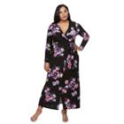 Plus Size Jennifer Lopez Faux-wrap Maxi Dress, Women's, Size: 1xl, Black