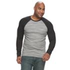 Big & Tall Urban Pipeline&reg; Maxflex Stretch Thermal Regular-fit Raglan Tee, Men's, Size: 3xl Tall, Black