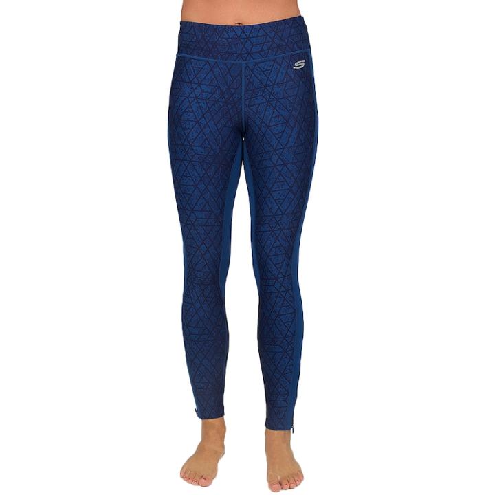 Women's Skechers Viper Zipper Cuff Leggings, Size: Medium, Blue (navy)