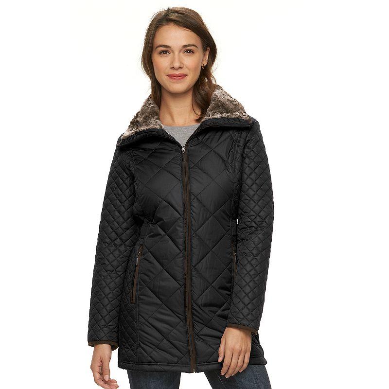 Women's weathercast quilted best sale jacket