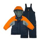 Boys 4-7 Carter's Orange Colorblock Heavyweight Jacket & Bib Snowpants Snowsuit Set, Size: 4