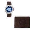 North Carolina Tar Heels Watch & Trifold Wallet Gift Set, Men's, Brown