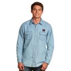 Men's Antigua Auburn Tigers Chambray Button-down Shirt, Size: Small, Med Blue