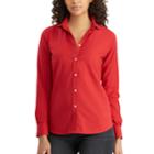 Petite Chaps Striped Button-down Shirt, Women's, Size: S Petite, Red