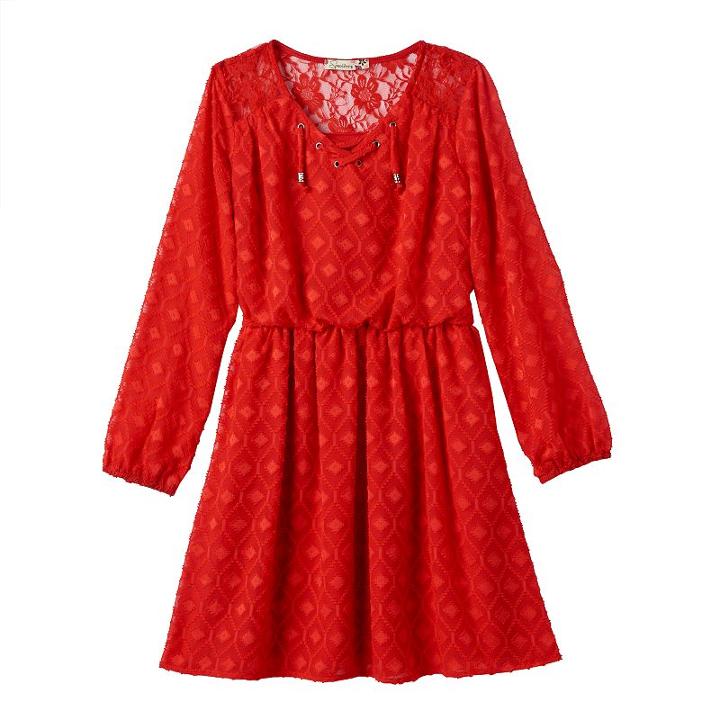 Girls Plus Size Speechless Clip-dot Dress, Girl's, Size: 16 1/2, Drk Orange