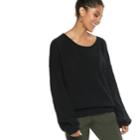 Women's Popsugar Balloon-sleeve Sweater, Size: Xs, Black