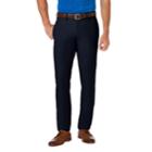 Men's Haggar&reg; Cool 18&reg; Pro Slim-fit Wrinkle-free Flat-front Premium Flex Waist Pants, Size: 32x30, Blue (navy)