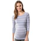 Maternity Pip & Vine By Rosie Pope Ruched Raglan Tee, Women's, Size: L-mat, Grey