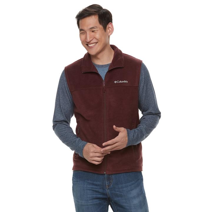 Big & Tall Columbia Flattop Ridge Colorblock Fleece Vest, Men's, Size: 3xb, Brt Purple