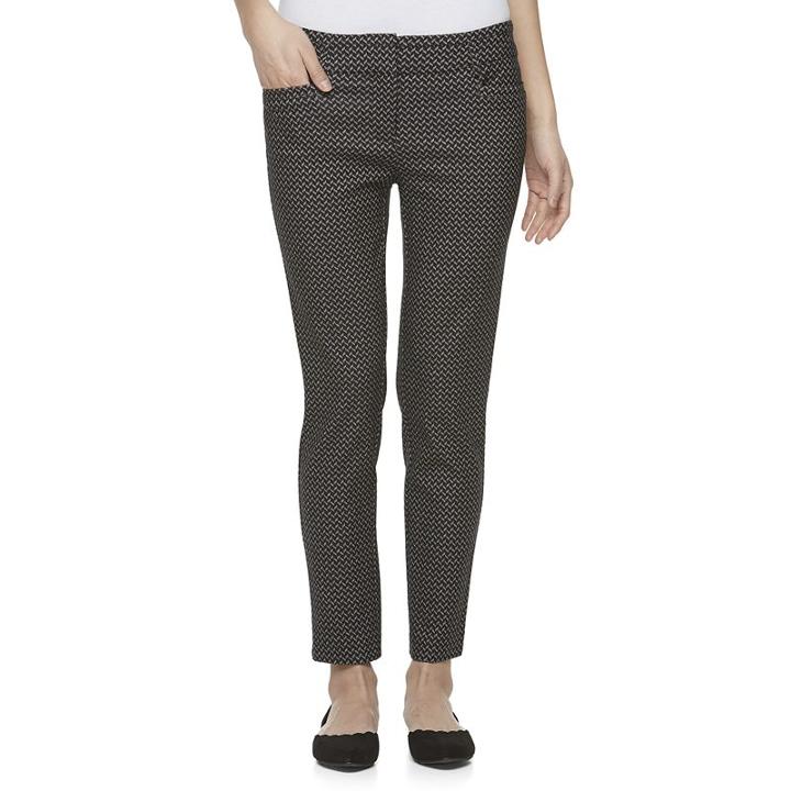 Juniors' Candie's&reg; Audrey Ankle Pants, Girl's, Size: 1, Light Grey