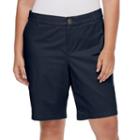 Plus Size Croft & Barrow&reg; Essential Twill Bermuda Shorts, Women's, Size: 20 W, Blue (navy)