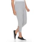 Plus Size French Laundry Cutout Capri Leggings, Women's, Size: 3xl, White Oth