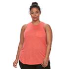 Plus Size Tek Gear&reg; High-neck Pocket Tank, Women's, Size: 3xl, Brt Pink