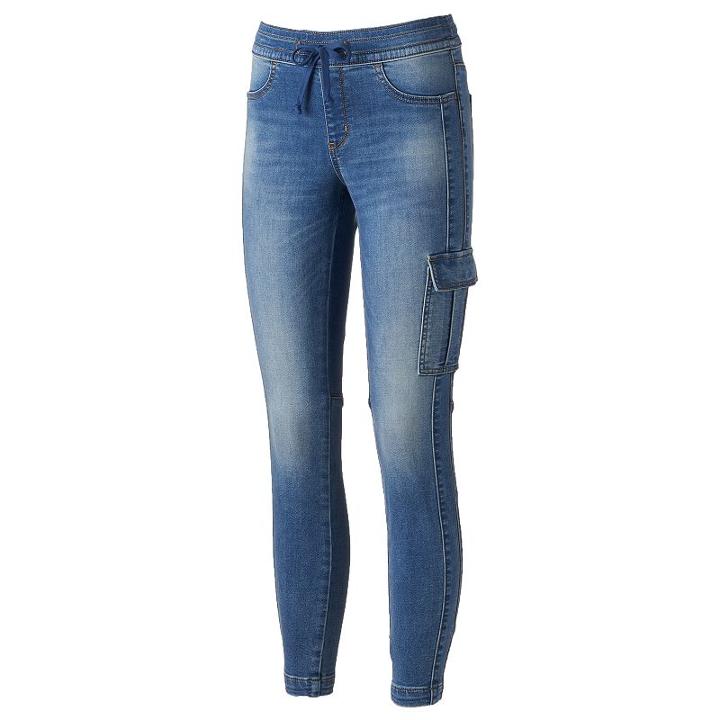 Women's Sonoma Goods For Life&trade; Pull-on Skinny Jeans, Size: 6, Med Blue