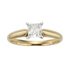 Princess-cut Igl Certified Diamond Solitaire Engagement Ring In 14k Gold (3/4 Ct. T.w.), Women's, Size: 7, White
