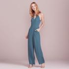 Lc Lauren Conrad Dress Up Shop Collection Jumpsuit - Women's, Size: 2, Blue