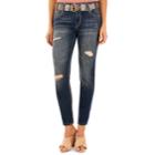 Juniors' Wallflower Distressed Skinny Jeans, Teens, Size: 13, Grey Other