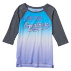 Girls Plus Size So&reg; Raglan Baseball Graphic Tee, Girl's, Size: 18 1/2, Med Purple
