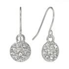 Chaps Silver Tone Simulated Crystal Drop Earrings, Girl's, Grey