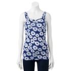 Juniors' So&reg; Double Scoop Crisscross Tank, Girl's, Size: Medium, Dark Blue