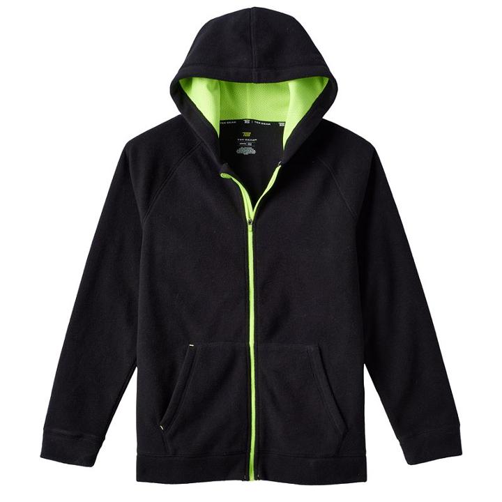 Boys 8-20 Tek Gear&reg; Full-zip Fleece Hoodie, Boy's, Size: M 10-12, Black