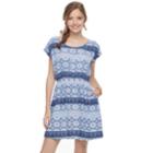 Juniors' Pink Republic Print Bar-back Dress, Teens, Size: Small, Blue (navy)