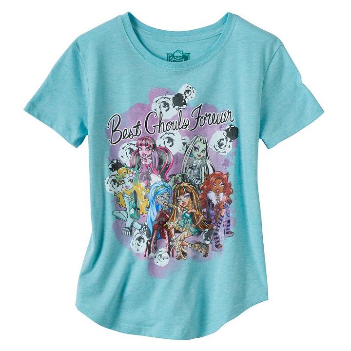 Girls 7-16 & Plus Size Monster High Best Ghouls Forever Graphic Tee, Girl's, Size: Medium, Purple Oth