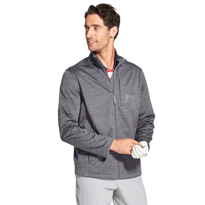 Men's Izod Hydra Shield Space-dye Bonded Golf Jacket, Size: Xl, Grey (charcoal)