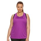 Plus Size Nike Ext Miler Dri-fit Racerback Running Tank, Women's, Size: 1xl, Purple Oth