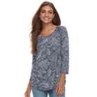 Petite Sonoma Goods For Life&trade; Raglan Crewneck Tunic, Women's, Size: M Petite, Dark Blue