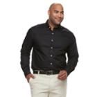 Big & Tall Croft & Barrow&reg; Regular-fit Easy-care Dobby Button-down Shirt, Men's, Size: 3xl Tall, Black