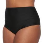 Plus Size Pink Envelope High-waisted Bikini Bottoms, Women's, Size: 1xl, Black