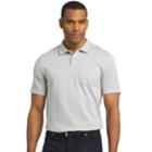 Men's Van Heusen Flex Classic-fit Jacquard Striped Polo, Size: Xl, Light Grey