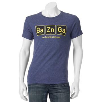 Men's The Big Bang Theory My Favorite Elements Tee, Size: Large, Blue (navy)