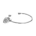 Fiora Stainless Steel North Carolina Tar Heels Charm Cuff Bracelet, Women's, Size: 7.5, Grey