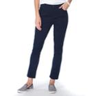 Women's Chaps Slimming Crop Pants, Size: 14, Blue (navy)