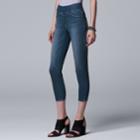 Women's Simply Vera Vera Wang Pull-on Capri Jeggings, Size: 4, Blue