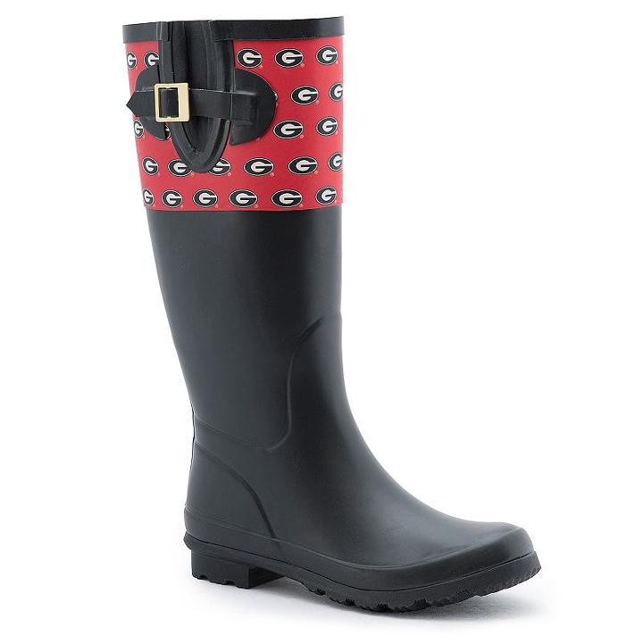 Women's Spirit Co. Georgia Bulldogs Rain Boots, Size: 8, Black