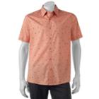 Men's Haggar Classic-fit Button-down Shirt, Size: Medium, Brt Orange