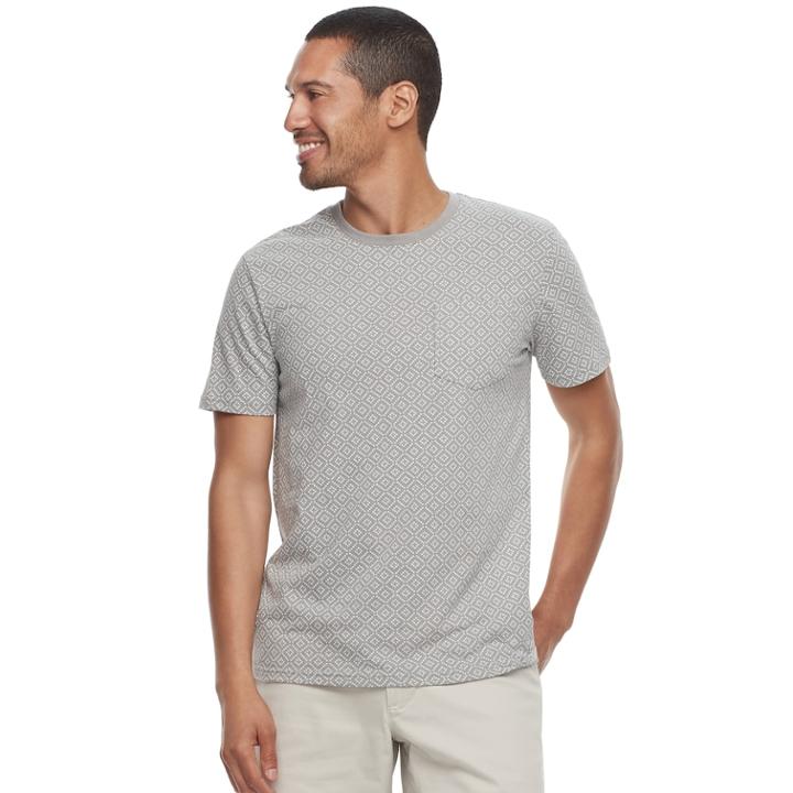 Men's Sonoma Goods For Life&trade; Printed Supersoft Pocket Tee, Size: Xxl, Med Grey